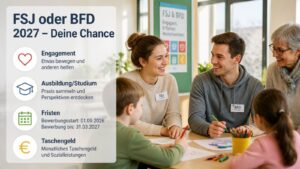 Bundesfreiwilligendienst 24 BFD, FSJ 2027 - wann bewerben?