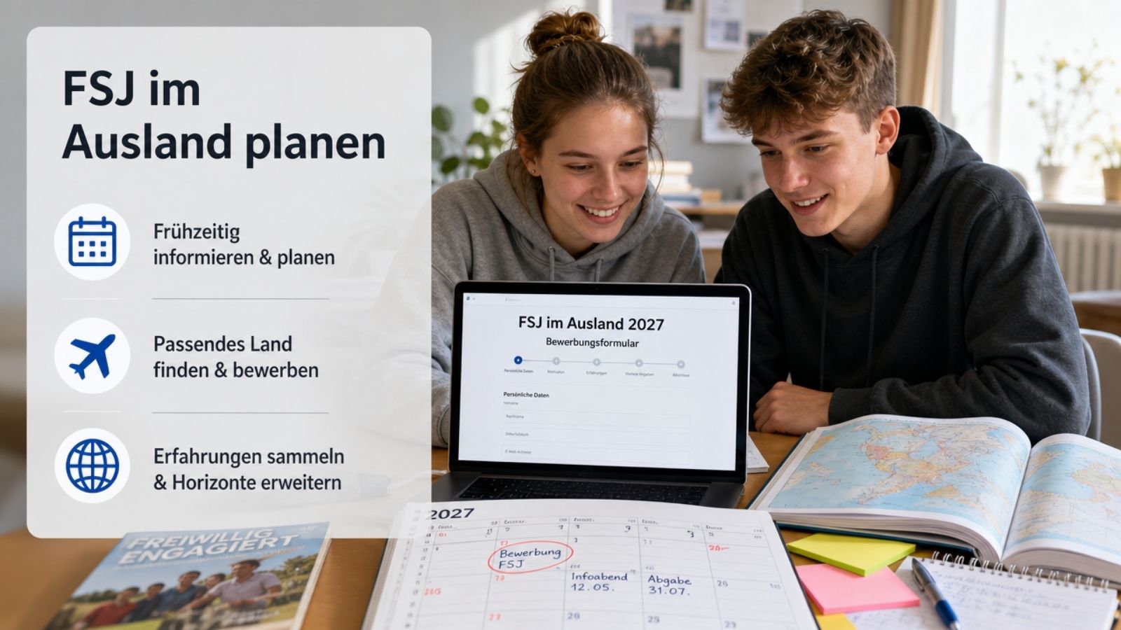 Bundesfreiwilligendienst 23 FSJ im Ausland 2027 / 2028 - Bewerbung